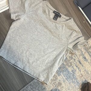 Gray Short Sleeve Top